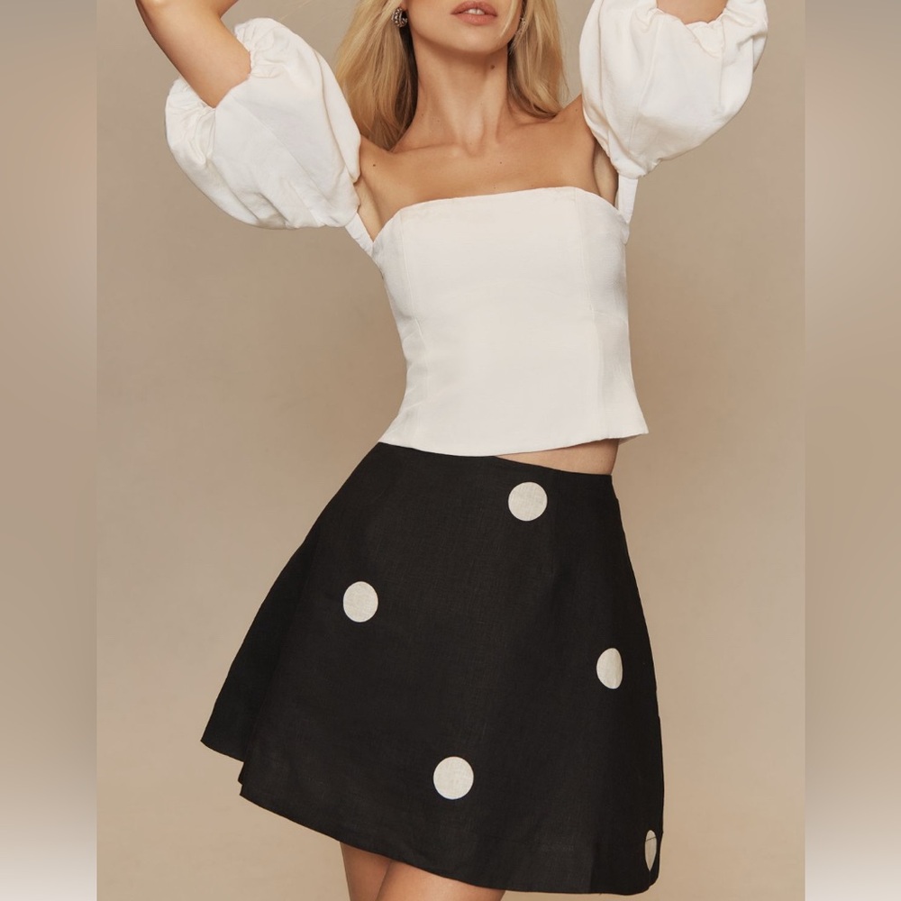 Aston Studio Trixie Polka Dot Mini Skirt size 8